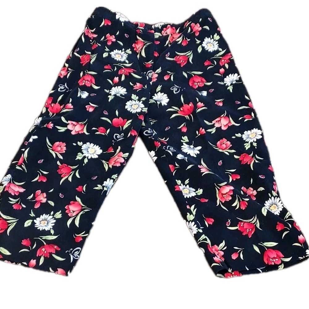 Alfred‎ Dunner Pants Size 10 Wide Leg Crop  Travel Vacation Resort Wear